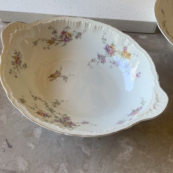 Set of 2 Theodore Haviland “Helene” Large Platter serving dishes bowls floral - Picture 9 of 12